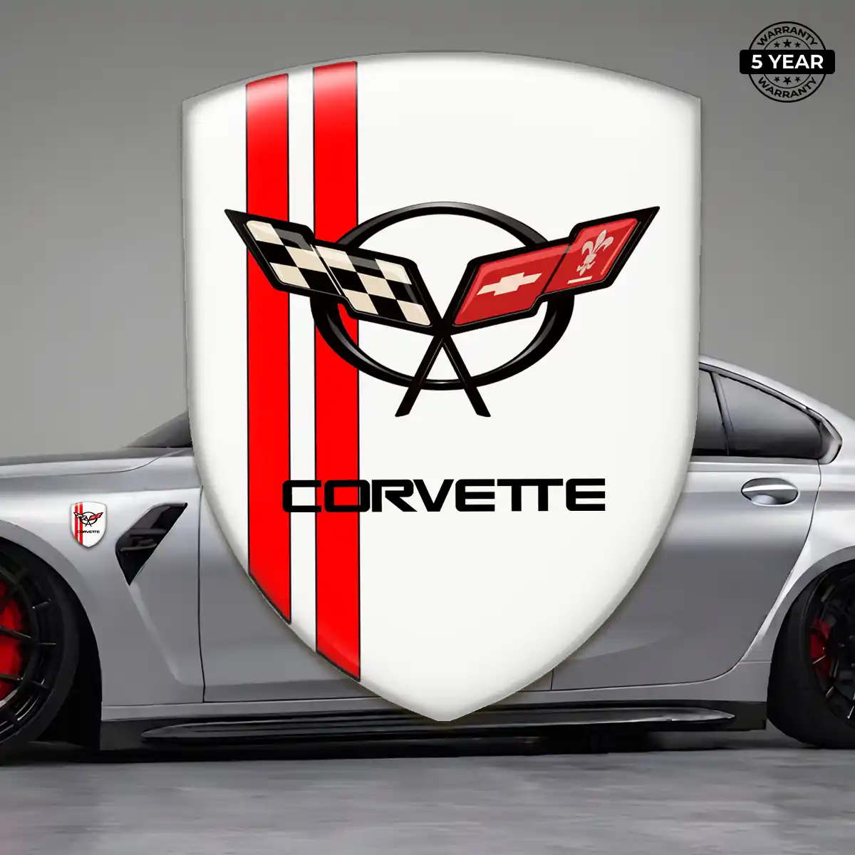 Chevrolet Corvette Gel Badge Sticker Refined Design