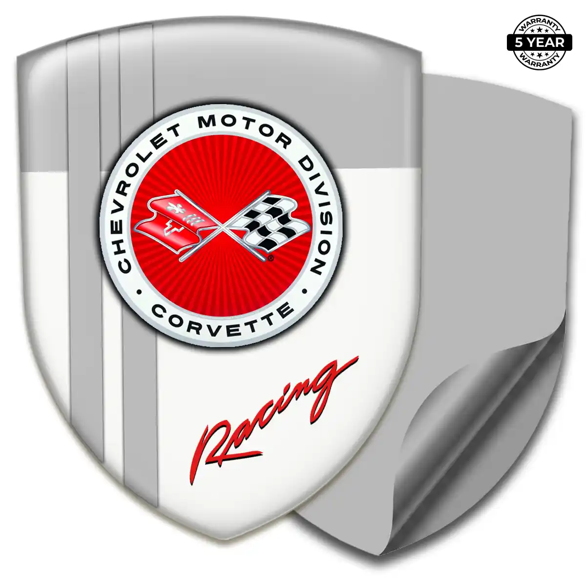 Chevrolet Corvette Gel Badge Sticker Sleek Style