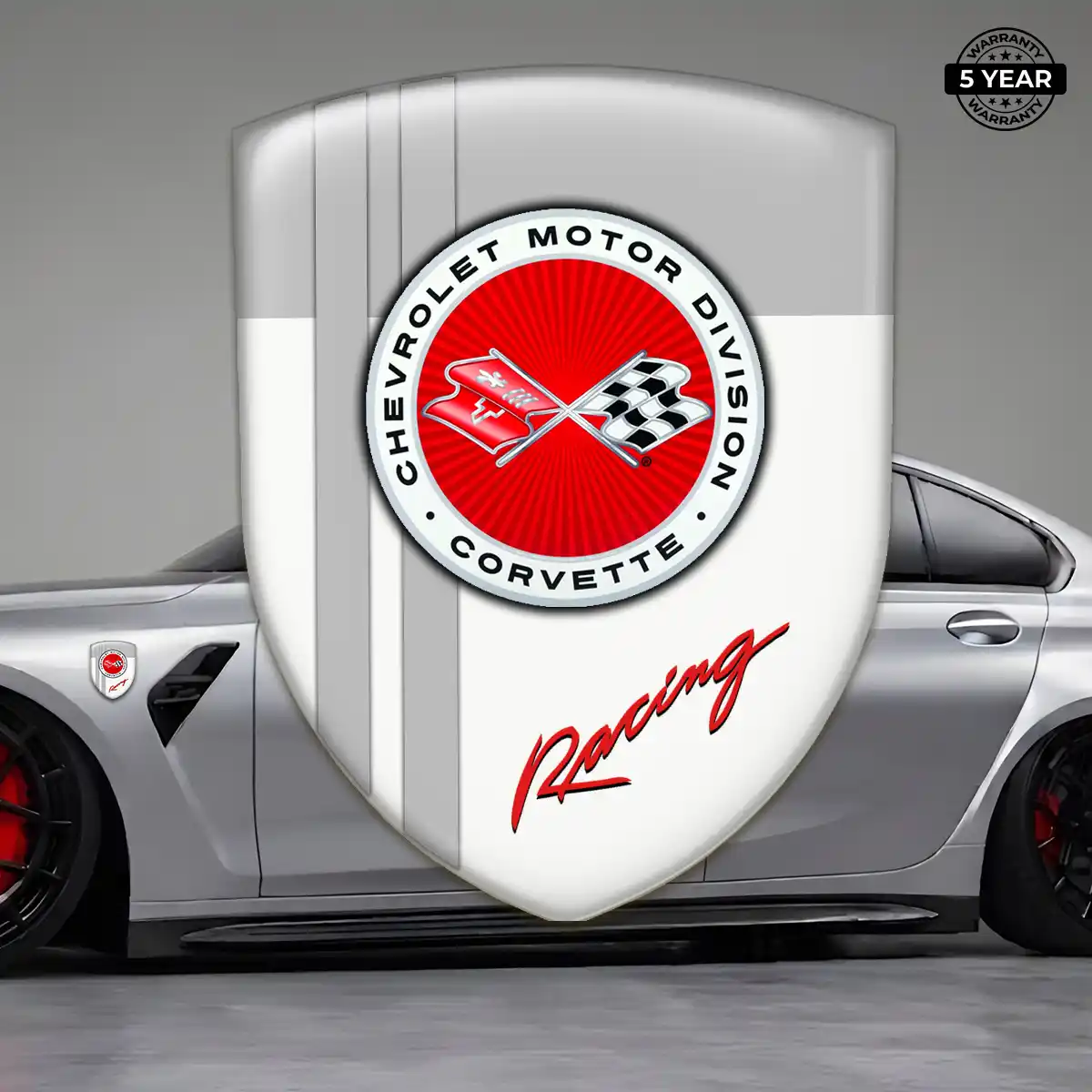Chevrolet Corvette Gel Badge Sticker Sleek Style