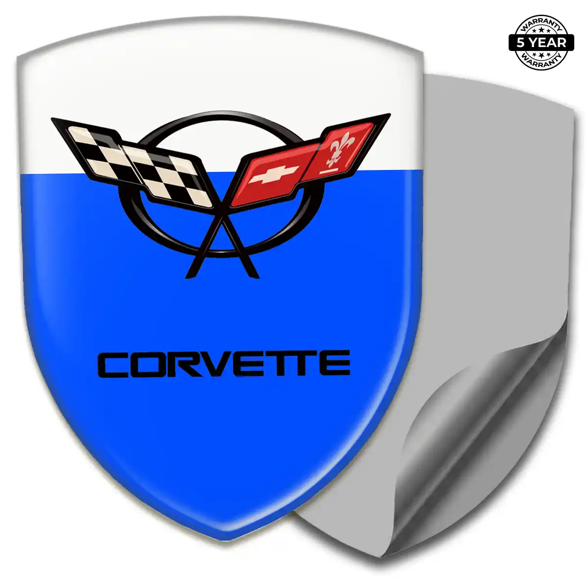 Chevrolet Corvette Gel Badge Sticker Superior Craft
