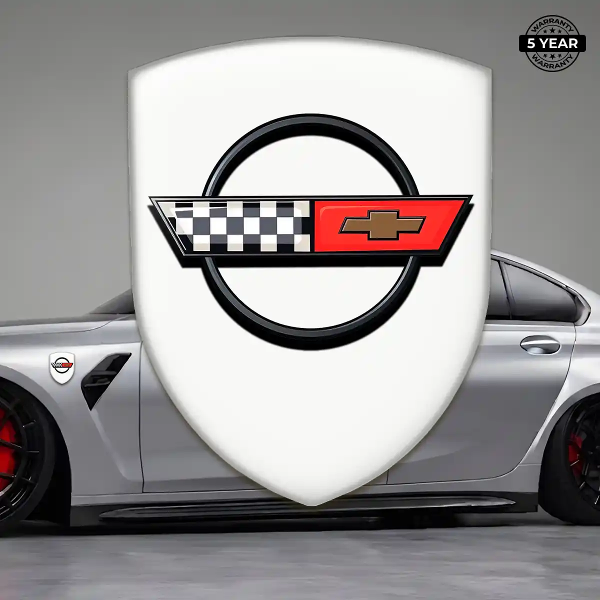 Chevrolet Corvette Gel Emblem Sticker Elite Finish