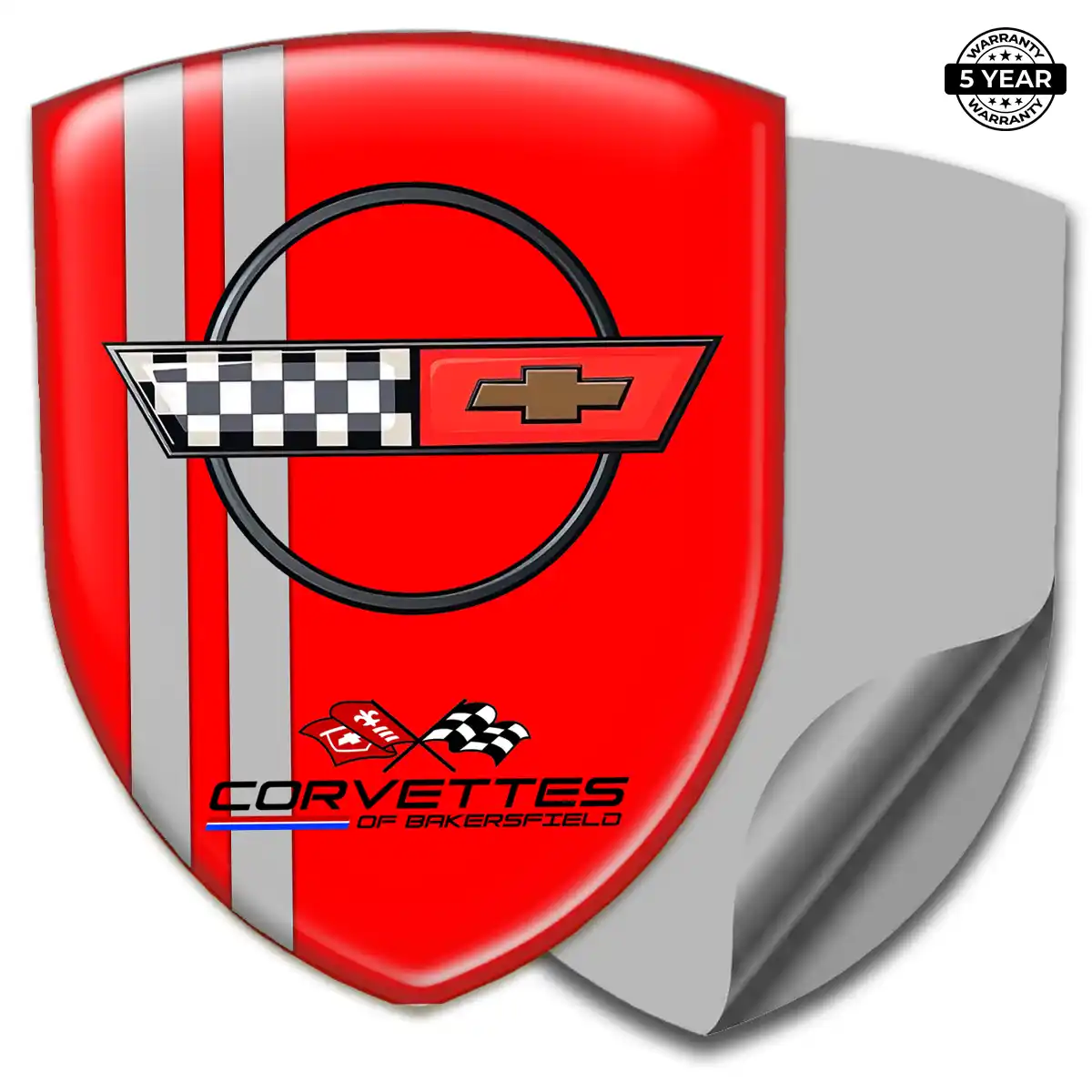 Chevrolet Corvette Gel Emblem Sticker Prime Quality