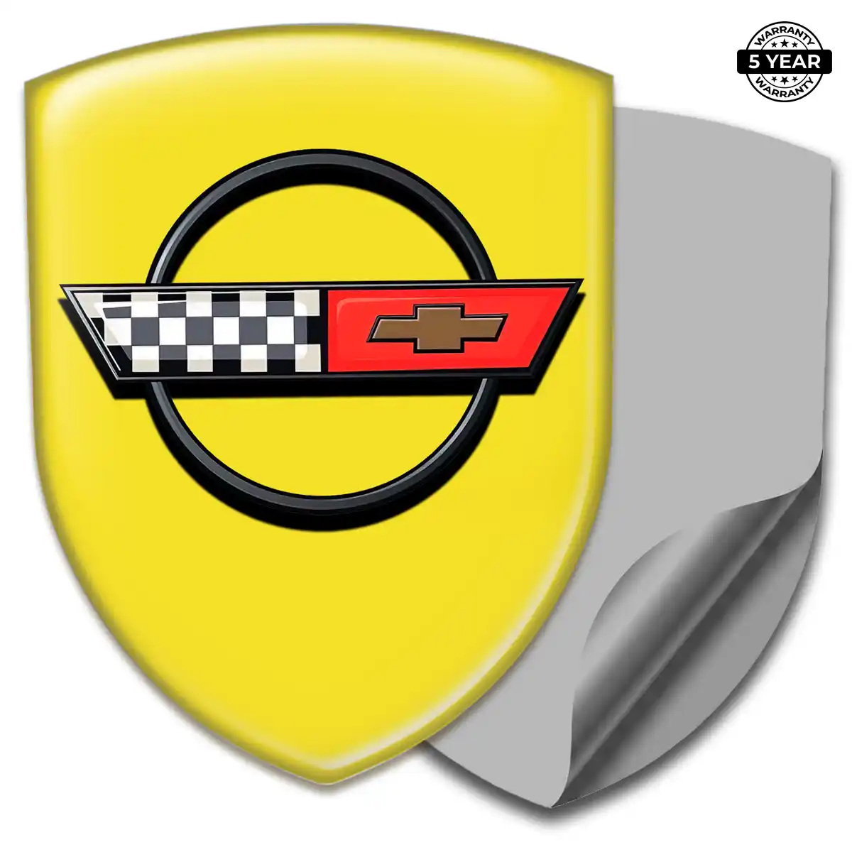 Chevrolet Corvette Gel Emblem Sticker Refined Design
