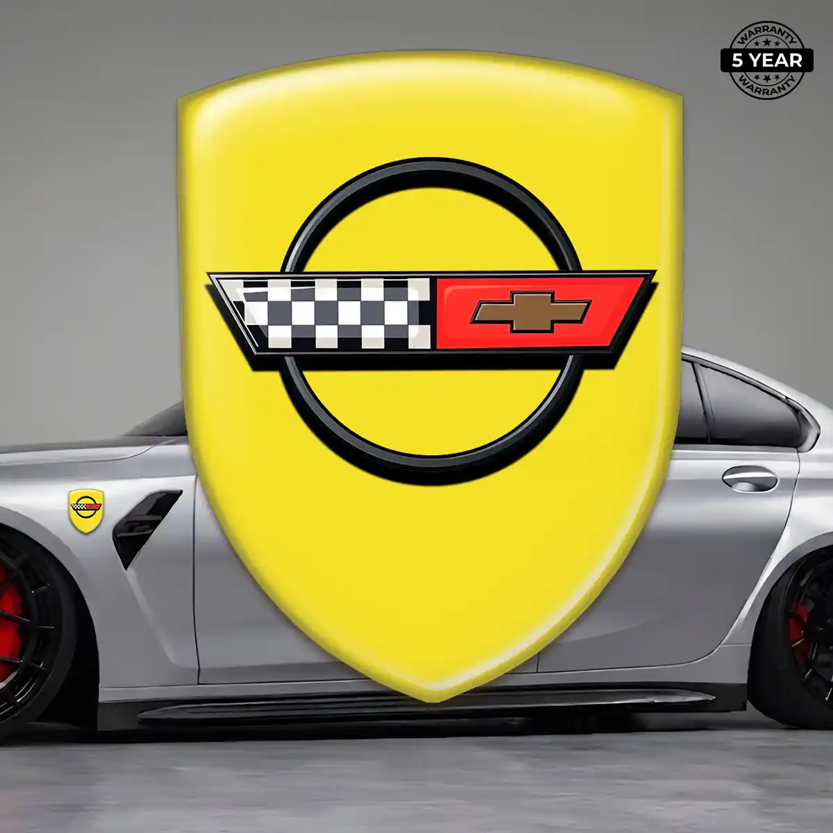 Chevrolet Corvette Gel Emblem Sticker Refined Design