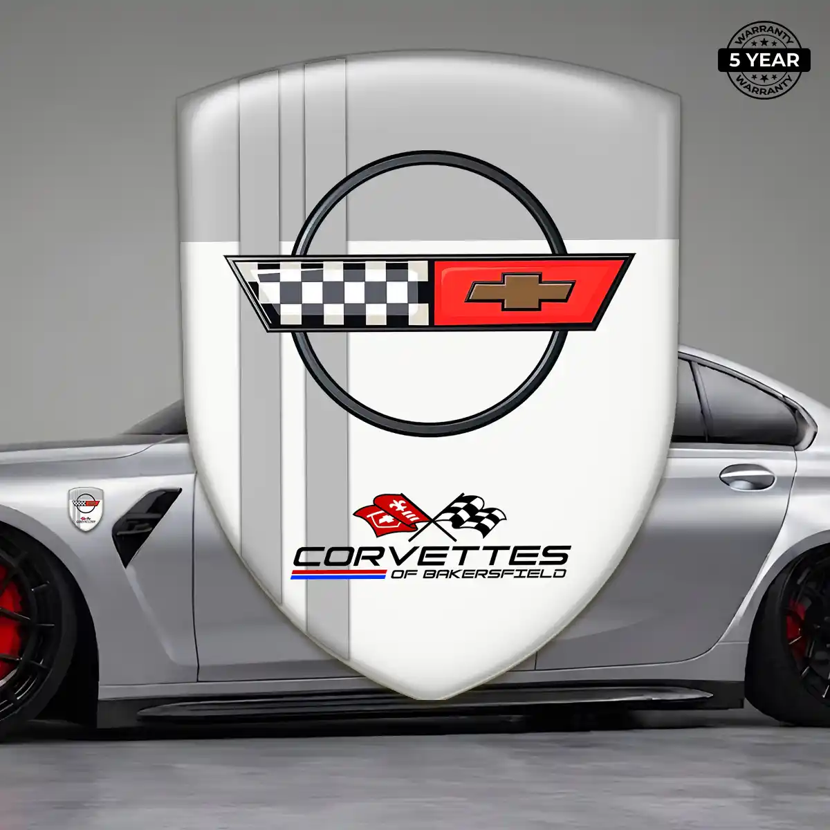 Chevrolet Corvette Gel Emblem Sticker Sleek Style