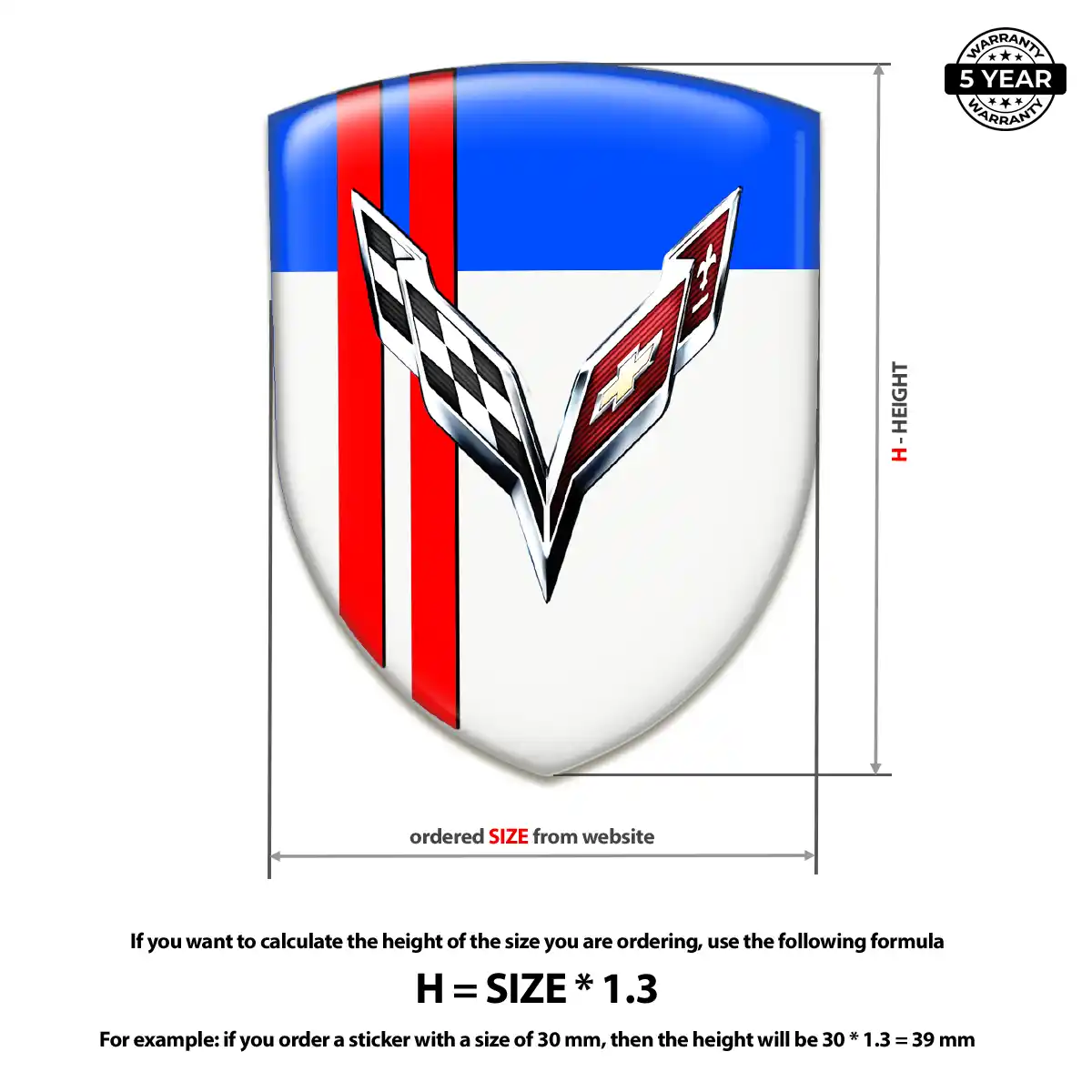Chevrolet Corvette Logo Badge Prestige Line