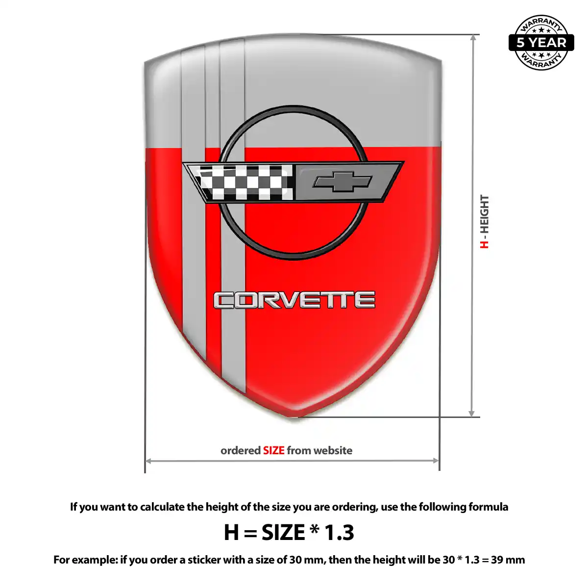 Chevrolet Corvette Logo Badge Prime Quality