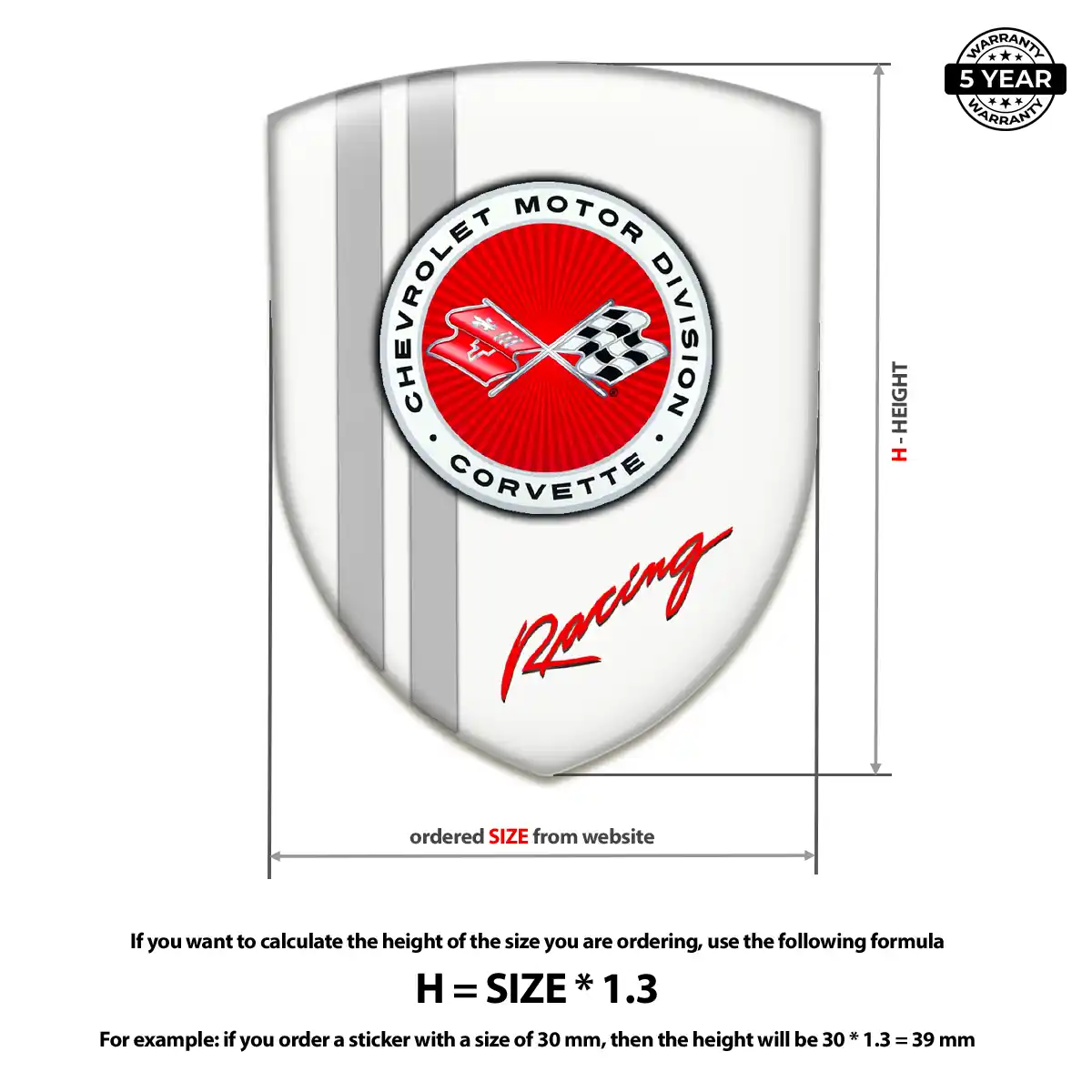 Chevrolet Corvette Logo Badge Signature Grade
