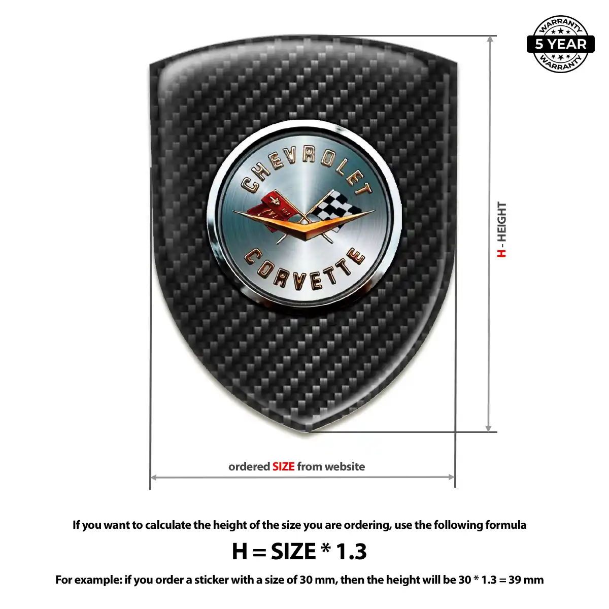 Chevrolet Corvette Logo Badge Sleek Style