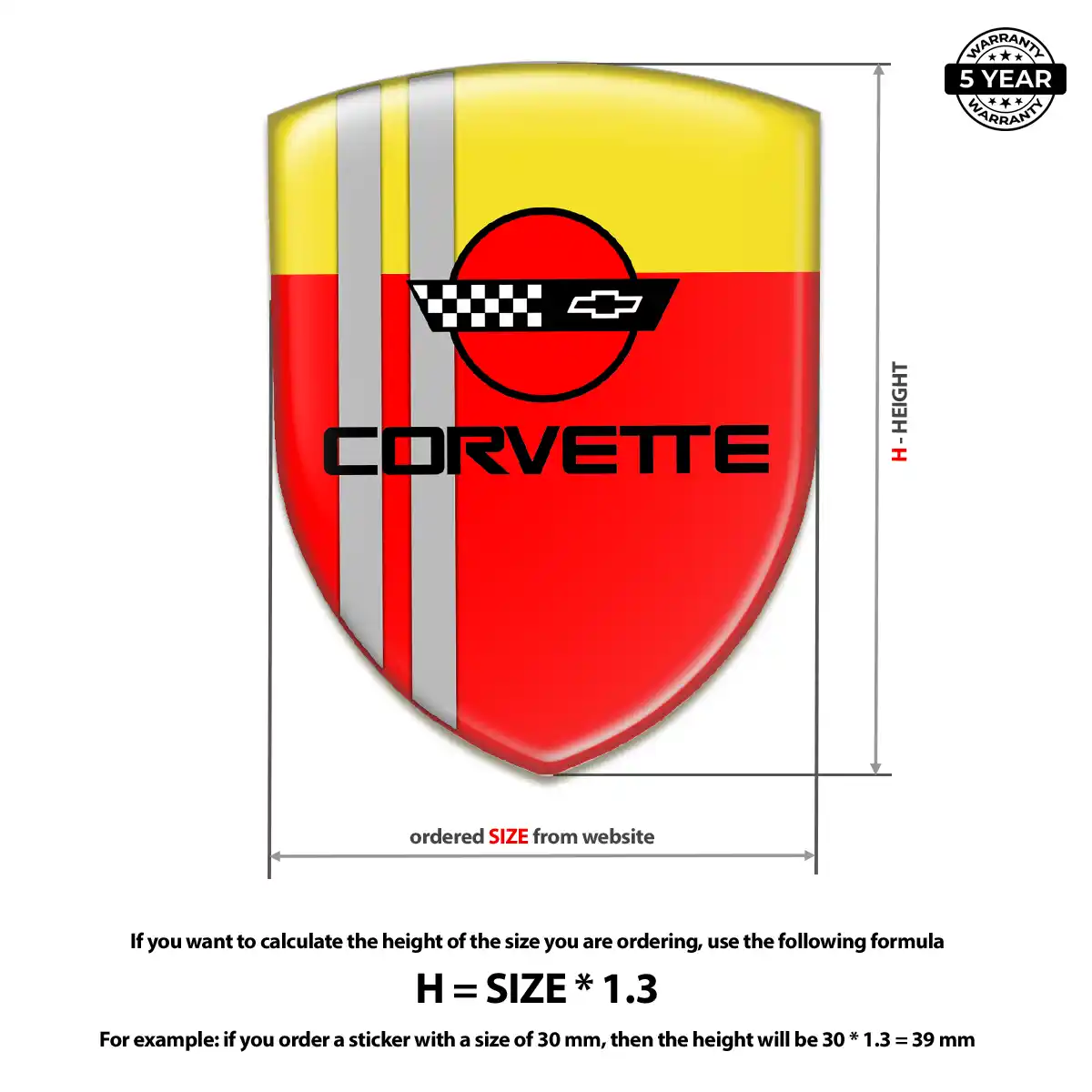 Chevrolet Corvette Logo Emblem Prime Quality