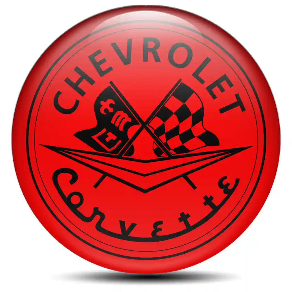 Chevrolet Corvette Logo Silicone Badge Self-Adhesive High Quality