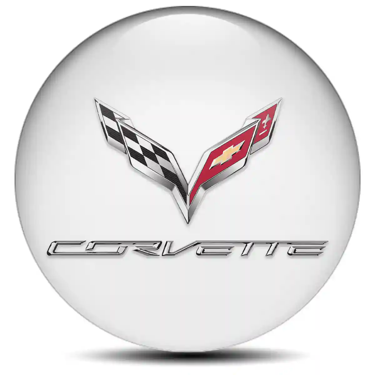 Chevrolet Corvette Logo Silicone Emblem Self-Adhesive Premium Edition