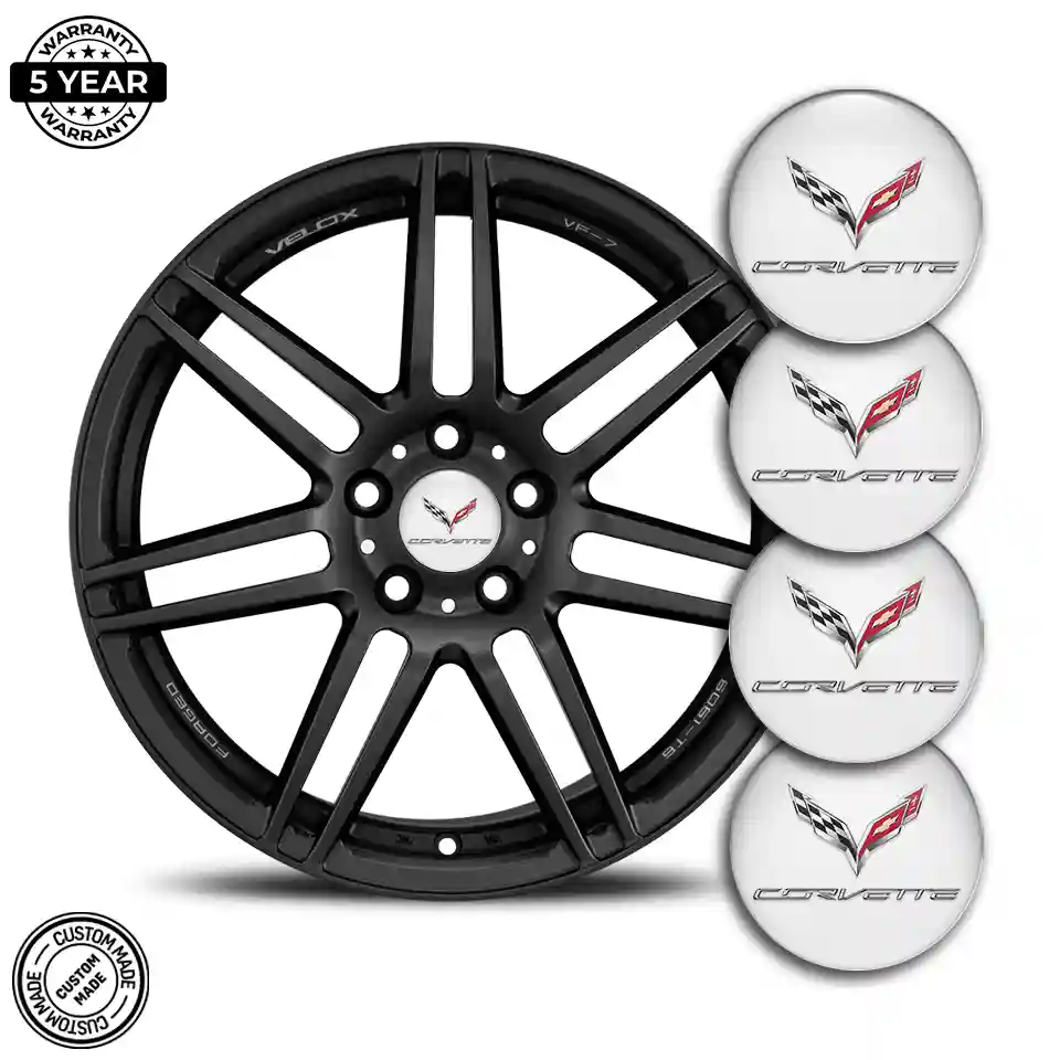 Chevrolet Corvette Logo Silicone Emblem Self-Adhesive Premium Edition