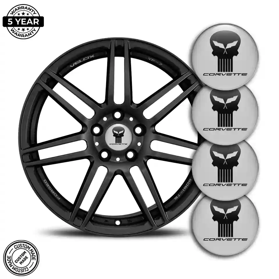 Chevrolet Corvette Logo Silicone Emblem Self-Adhesive Stylish Design