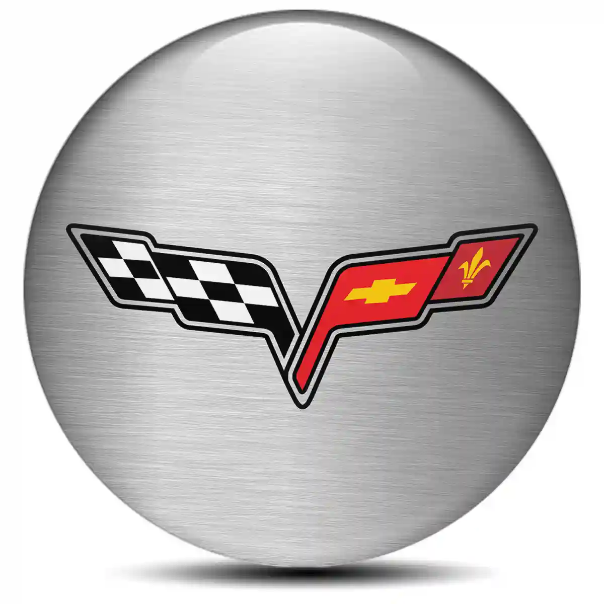 Chevrolet Corvette Logo Silicone Sticker Self-Adhesive High Quality