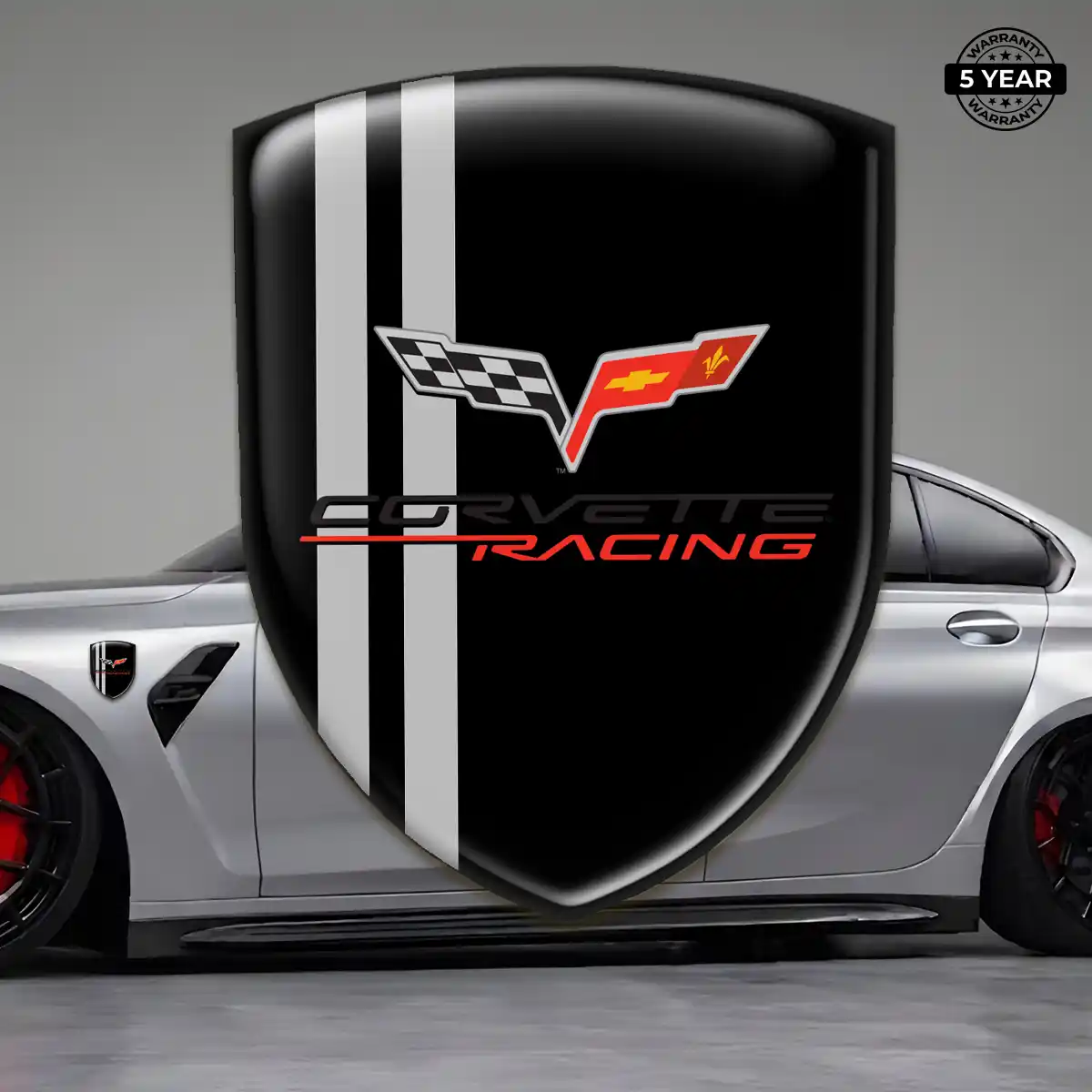 Chevrolet Corvette Logo Sticker Refined Design