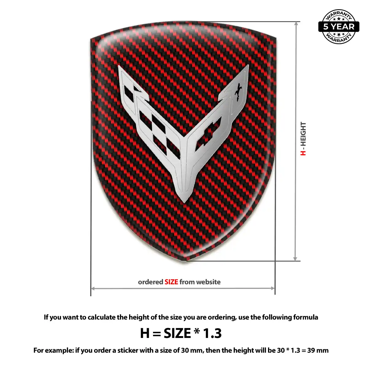 Chevrolet Corvette Logo Sticker Sleek Style