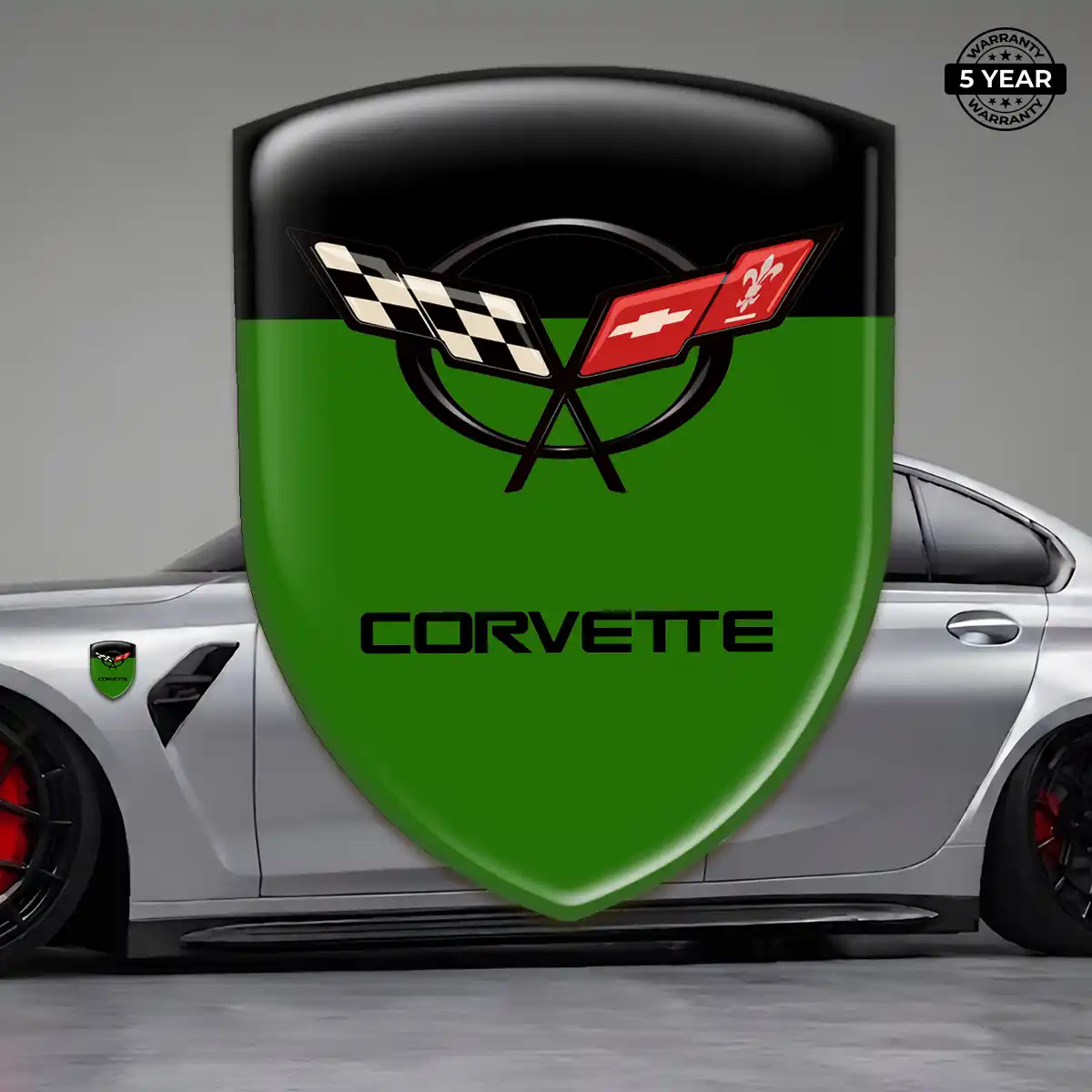 Chevrolet Corvette Polyurethane Domed Sticker Prestige Line