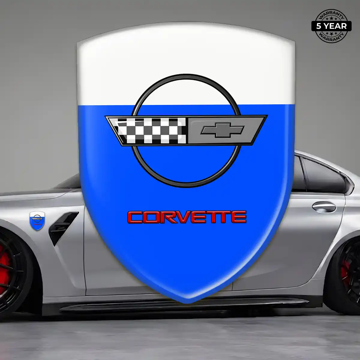 Chevrolet Corvette Polyurethane Domed Sticker Prime Quality