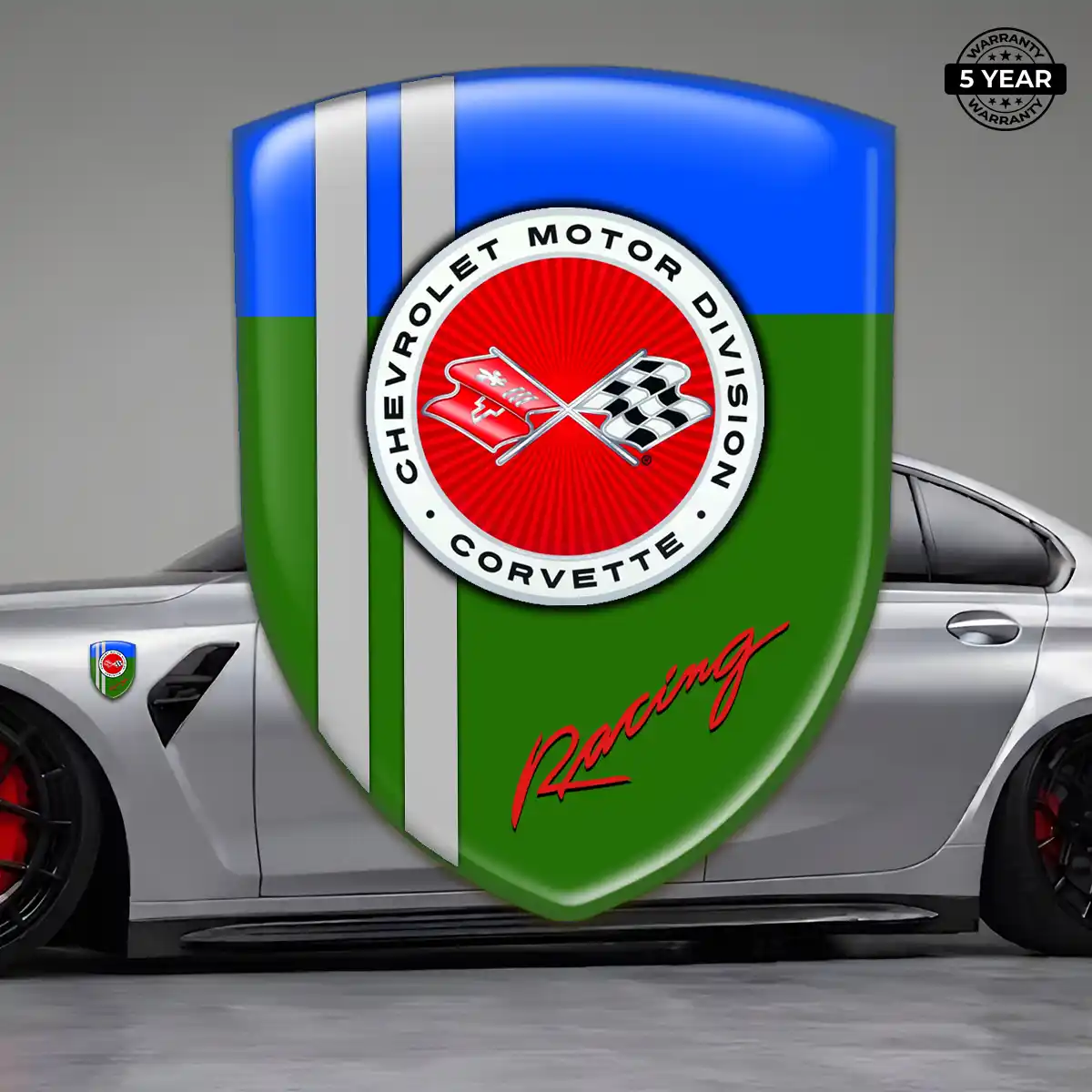 Chevrolet Corvette Polyurethane Domed Sticker Signature Grade