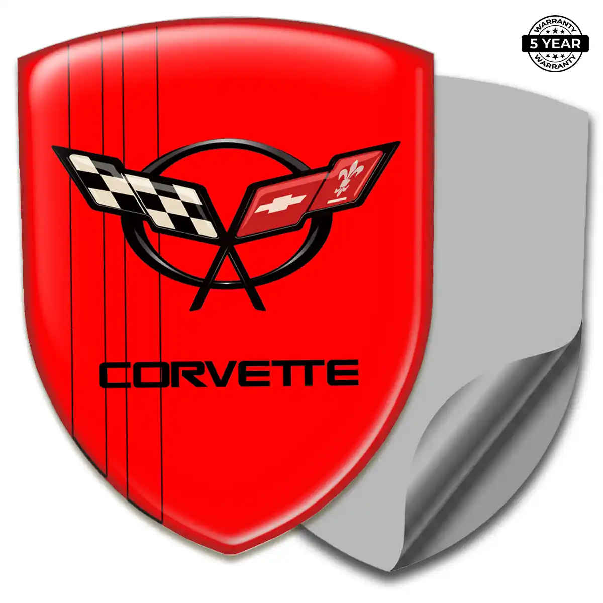 Chevrolet Corvette Polyurethane Domed Sticker Superior Craft