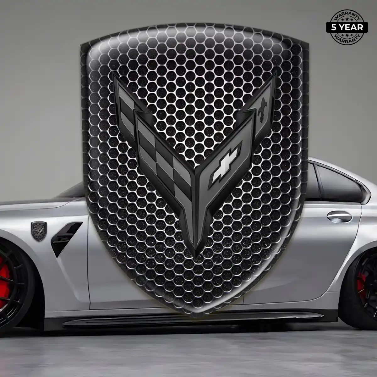 Chevrolet Corvette Resin Badge Sticker Elite Finish