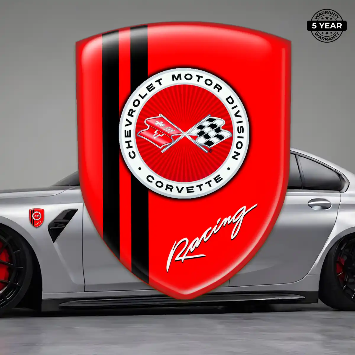 Chevrolet Corvette Resin Badge Sticker Refined Design