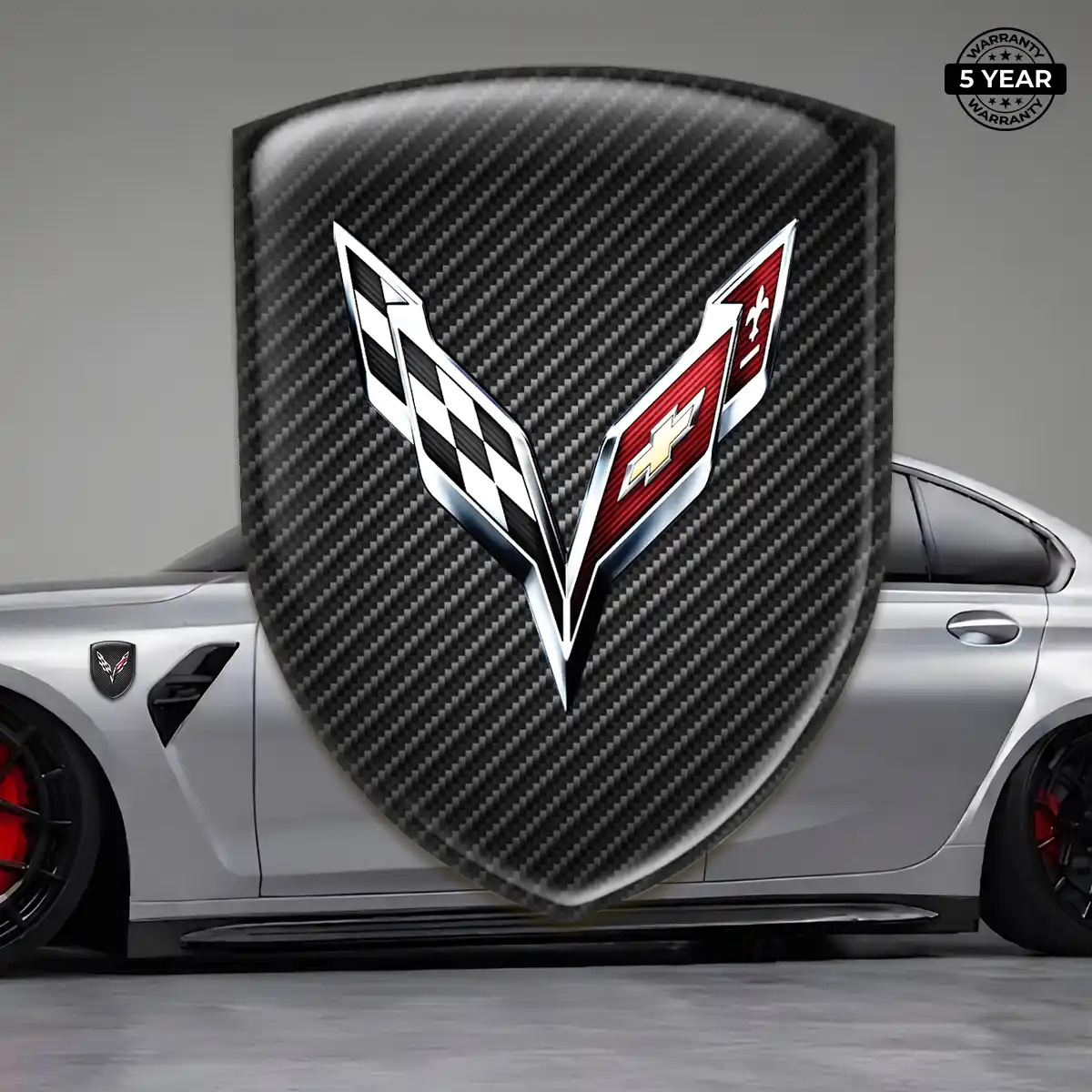 Chevrolet Corvette Resin Domed Sticker Prestige Line