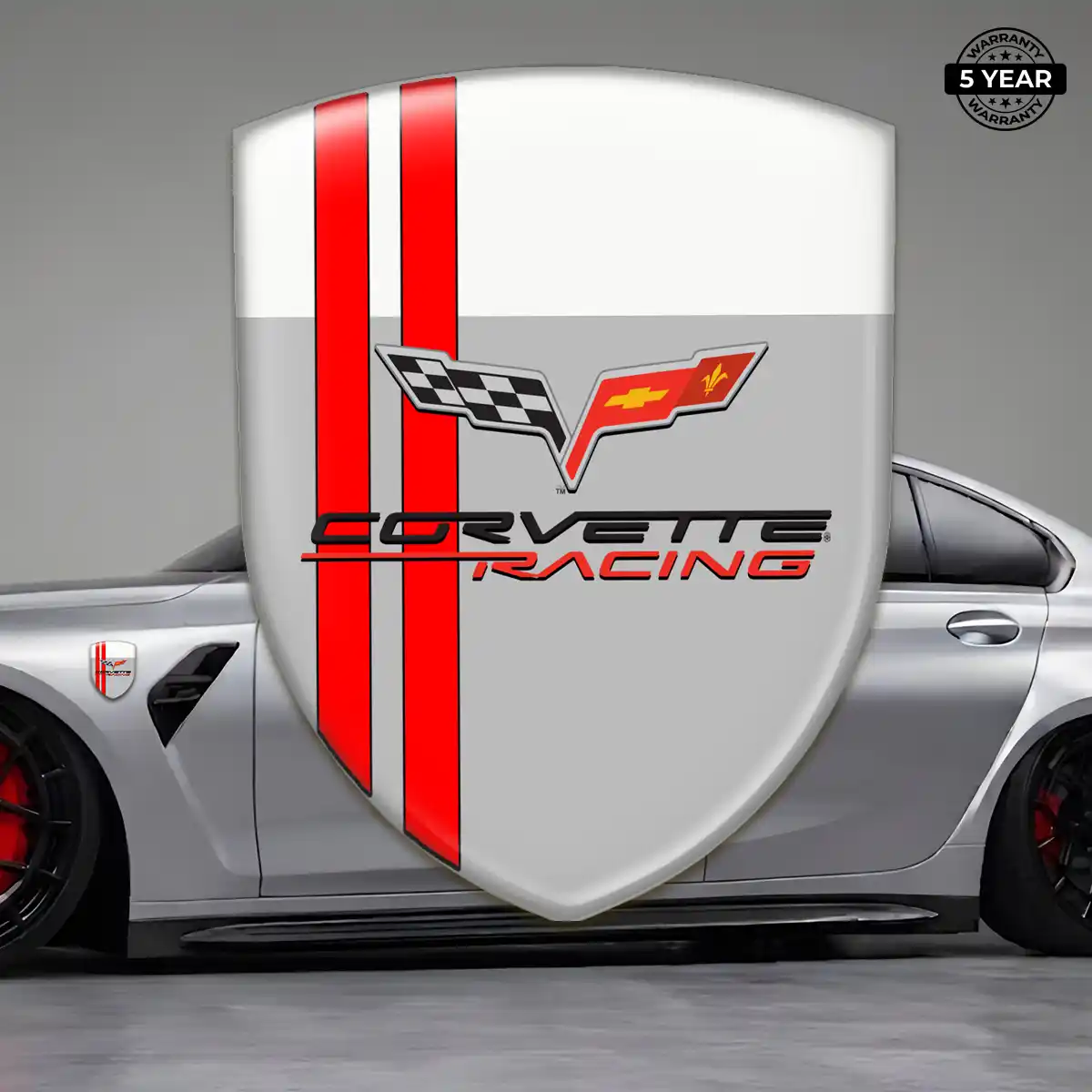 Chevrolet Corvette Resin Domed Sticker Prime Quality