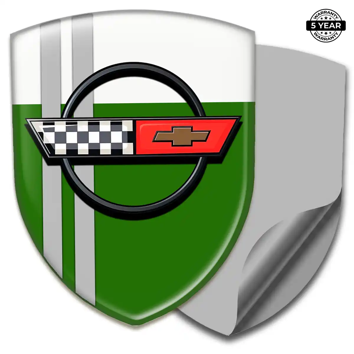 Chevrolet Corvette Resin Domed Sticker Superior Craft
