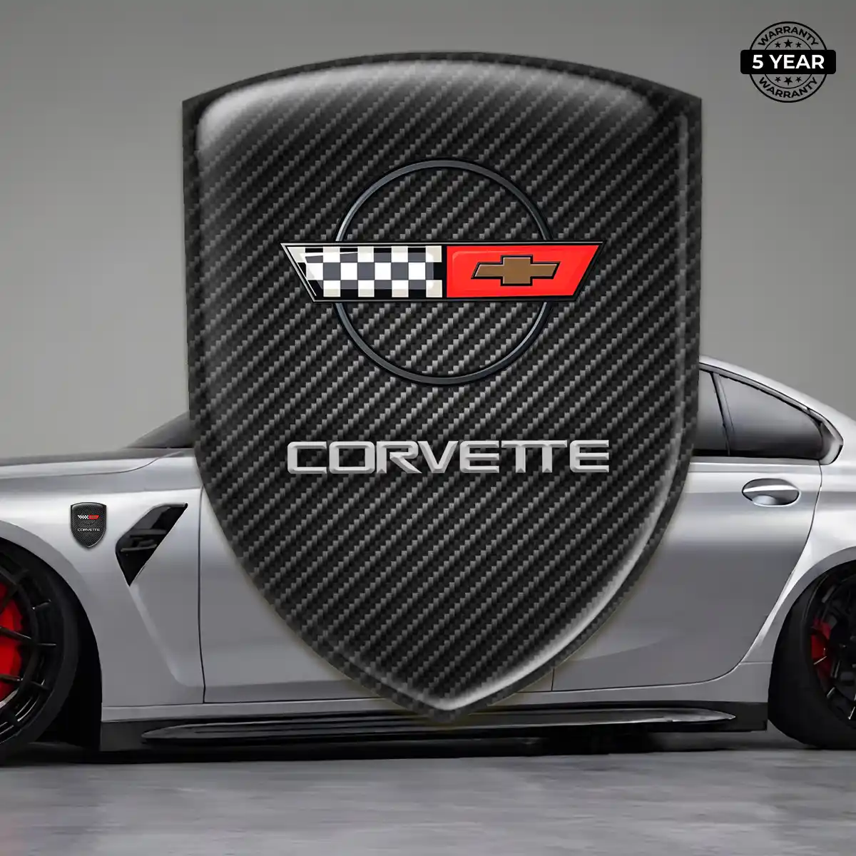 Chevrolet Corvette Resin Emblem Sticker Sleek Style
