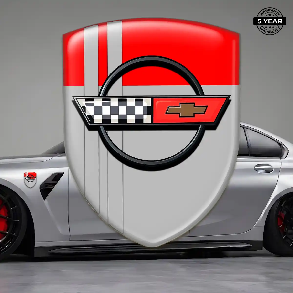 Chevrolet Corvette Self Adhesive Emblem Sticker Elite Finish