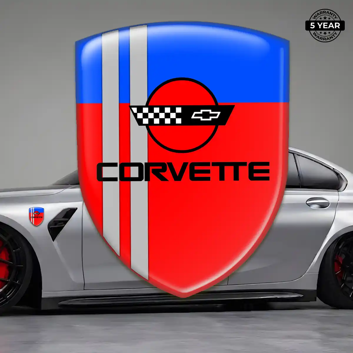 Chevrolet Corvette Self Adhesive Emblem Sticker Signature Grade