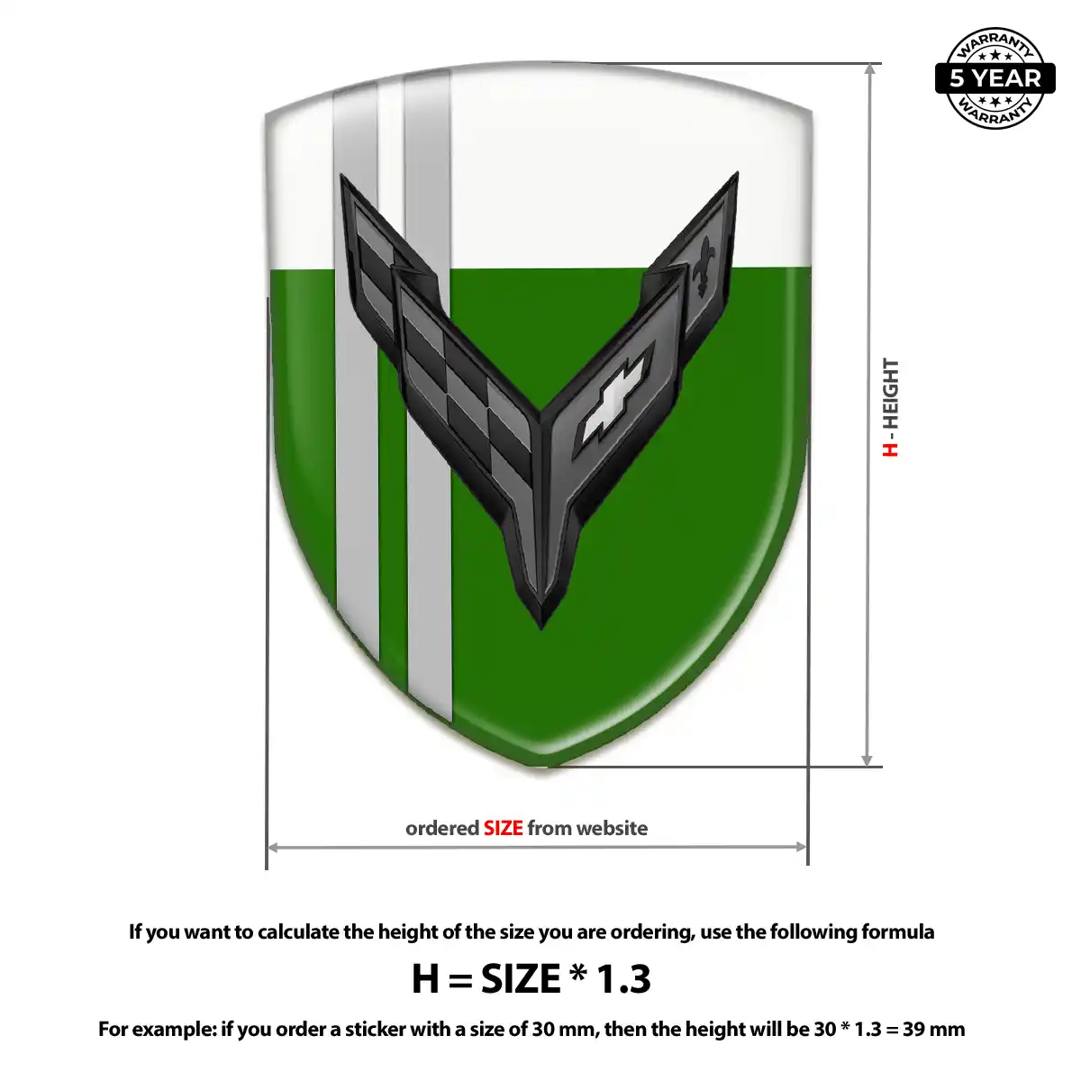 Chevrolet Corvette Silicone Badge Prestige Line