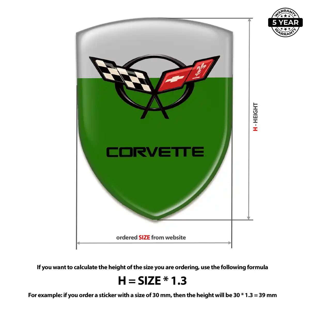 Chevrolet Corvette Silicone Badge Signature Grade