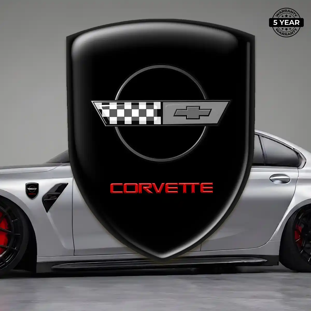 Chevrolet Corvette Silicone Badge Sleek Style