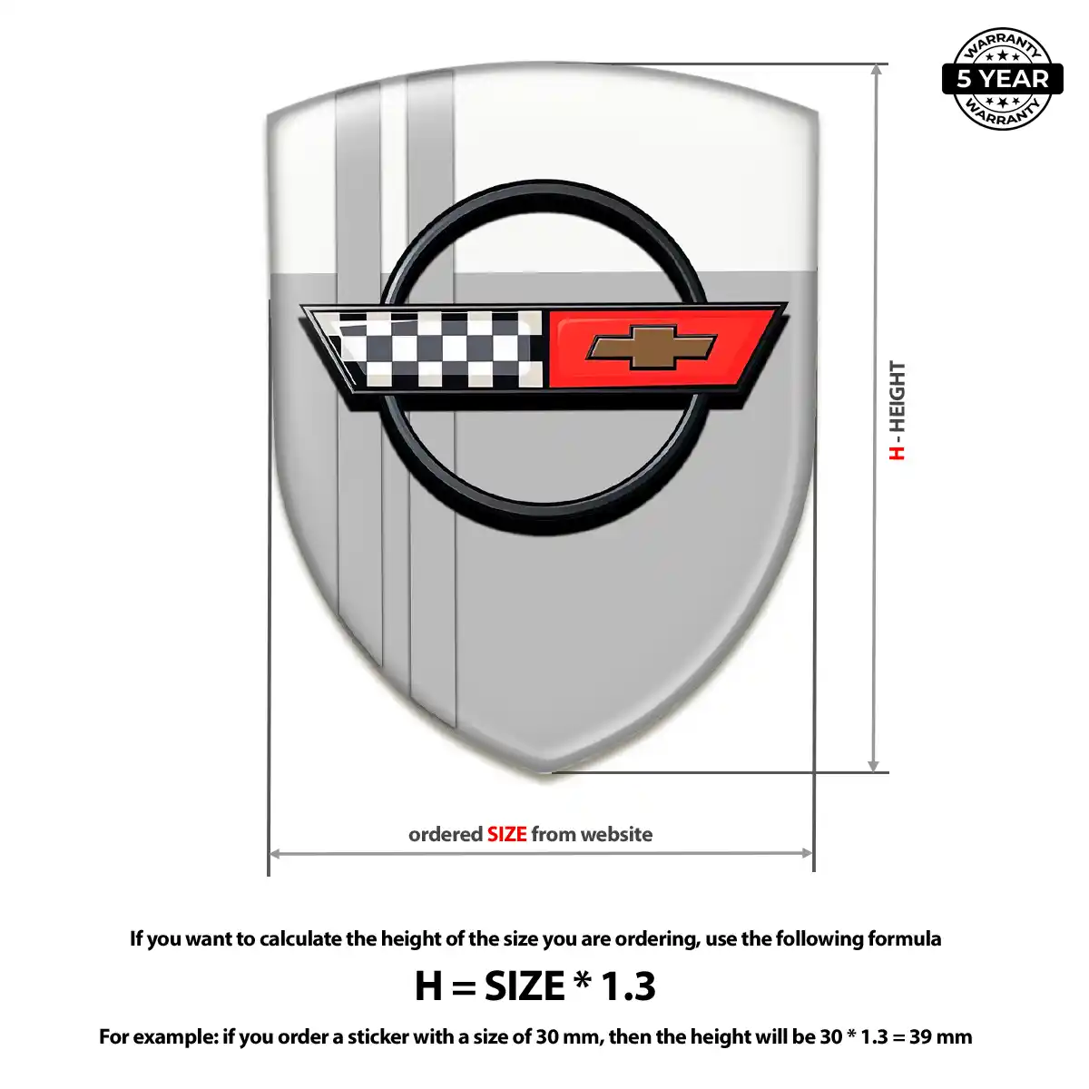 Chevrolet Corvette Silicone Badge Superior Craft