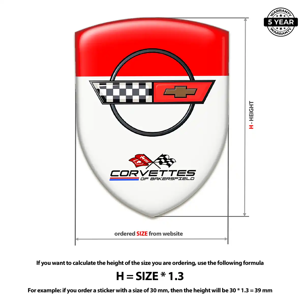 Chevrolet Corvette Silicone Emblem Elite Finish