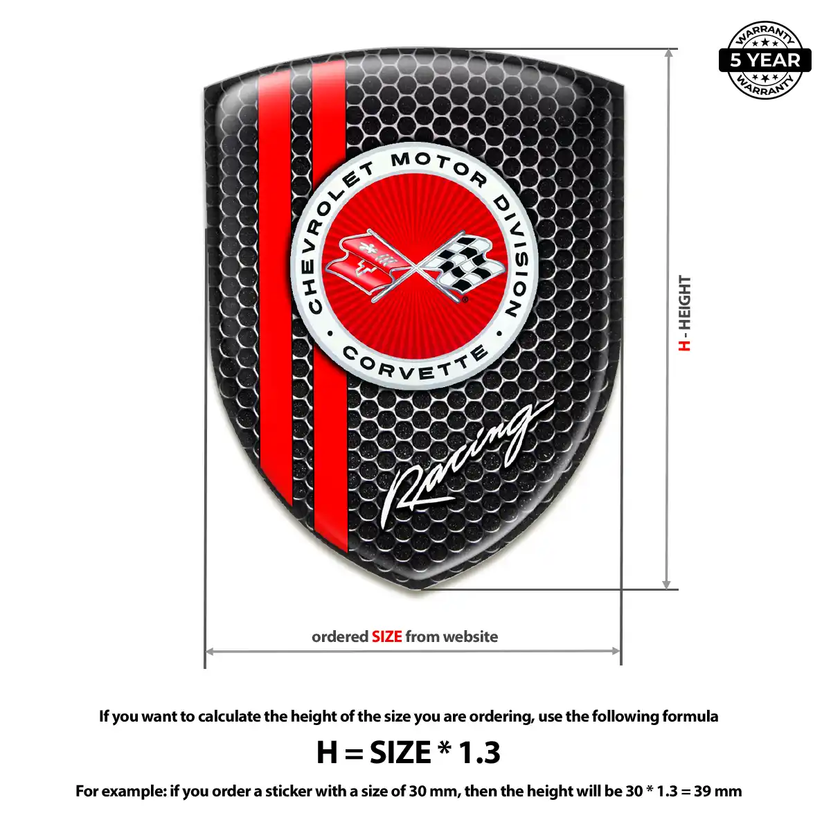 Chevrolet Corvette Silicone Emblem Prestige Line