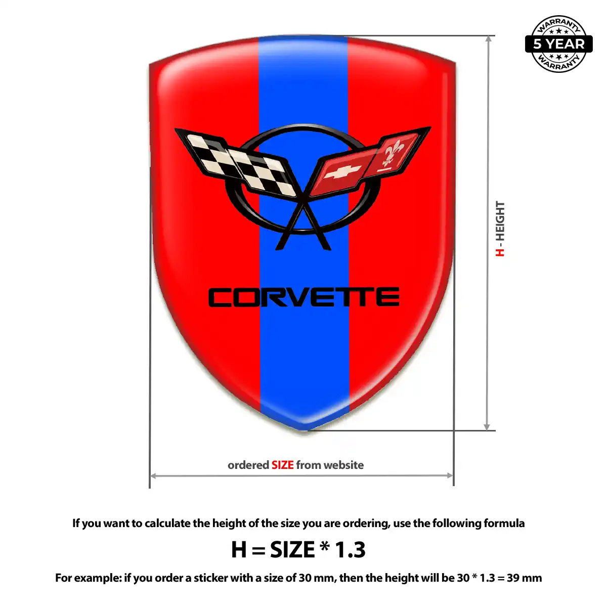 Chevrolet Corvette Silicone Emblem Refined Design