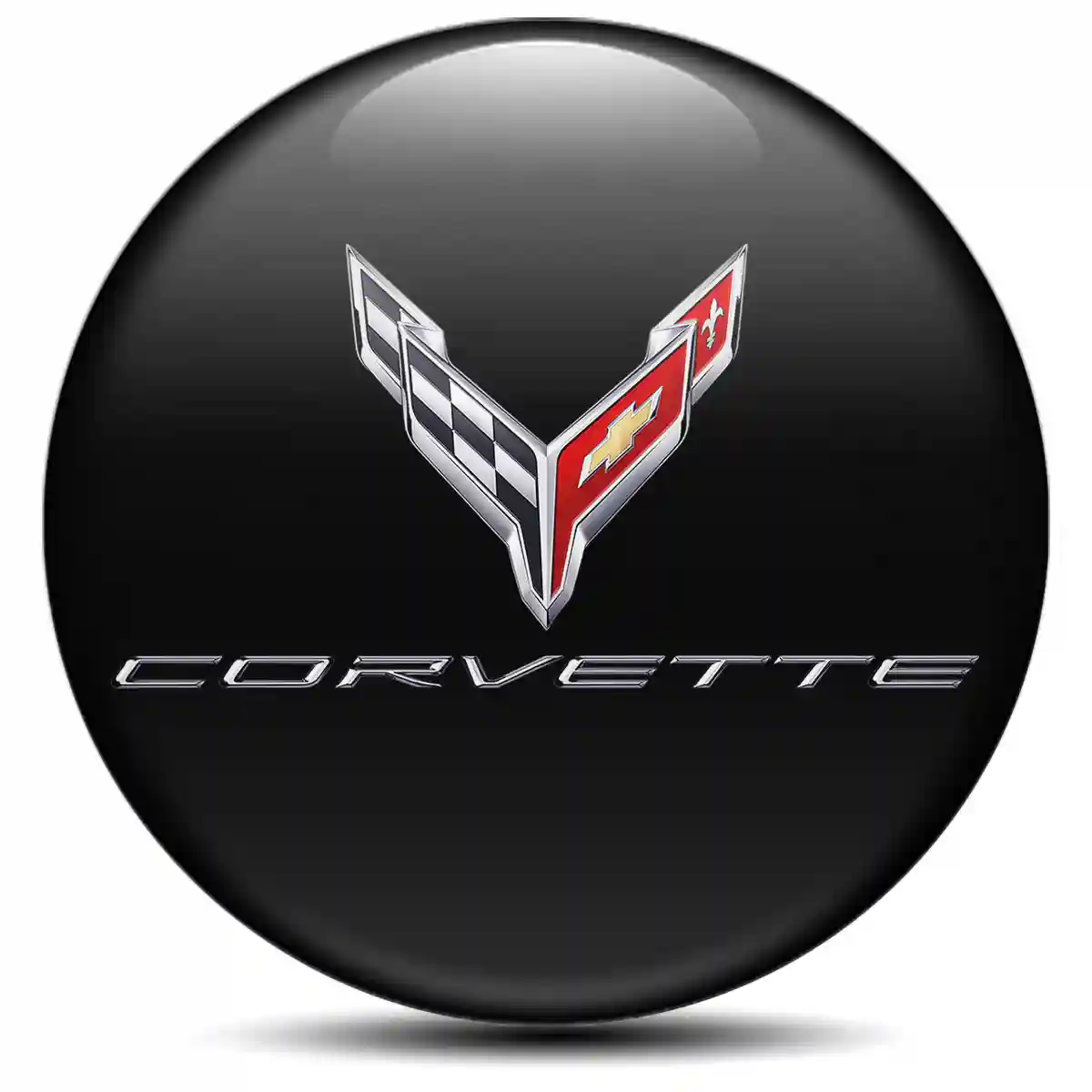 Chevrolet Corvette Silicone Emblem Self-Adhesive Stylish Design