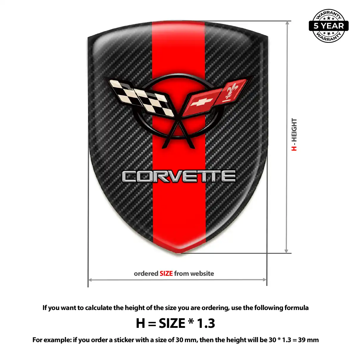 Chevrolet Corvette Silicone Emblem Signature Grade