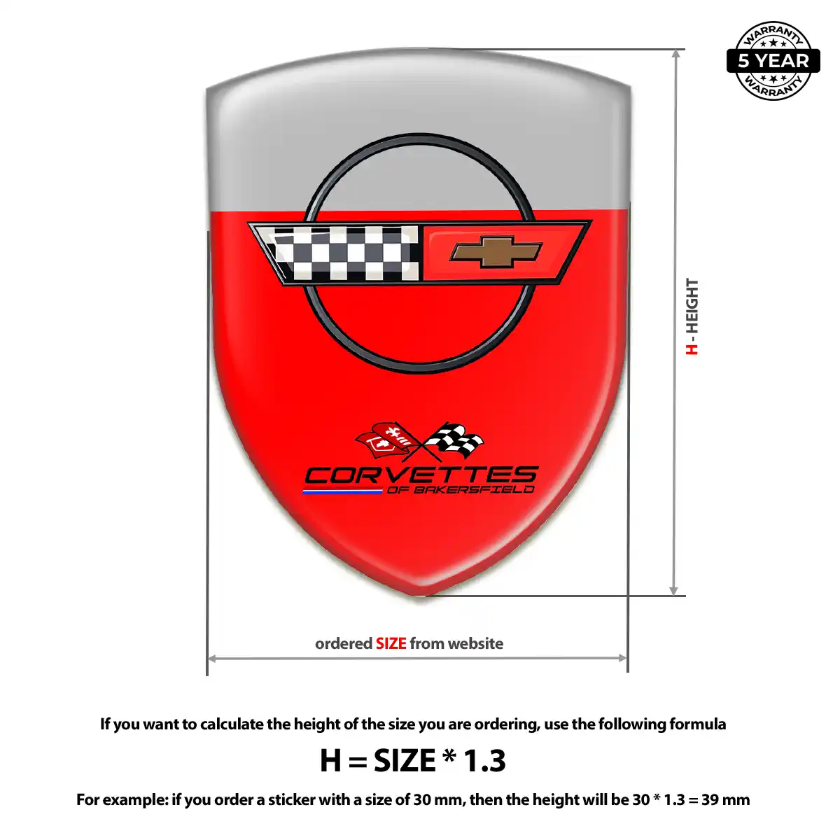 Chevrolet Corvette Silicone Emblem Sleek Style