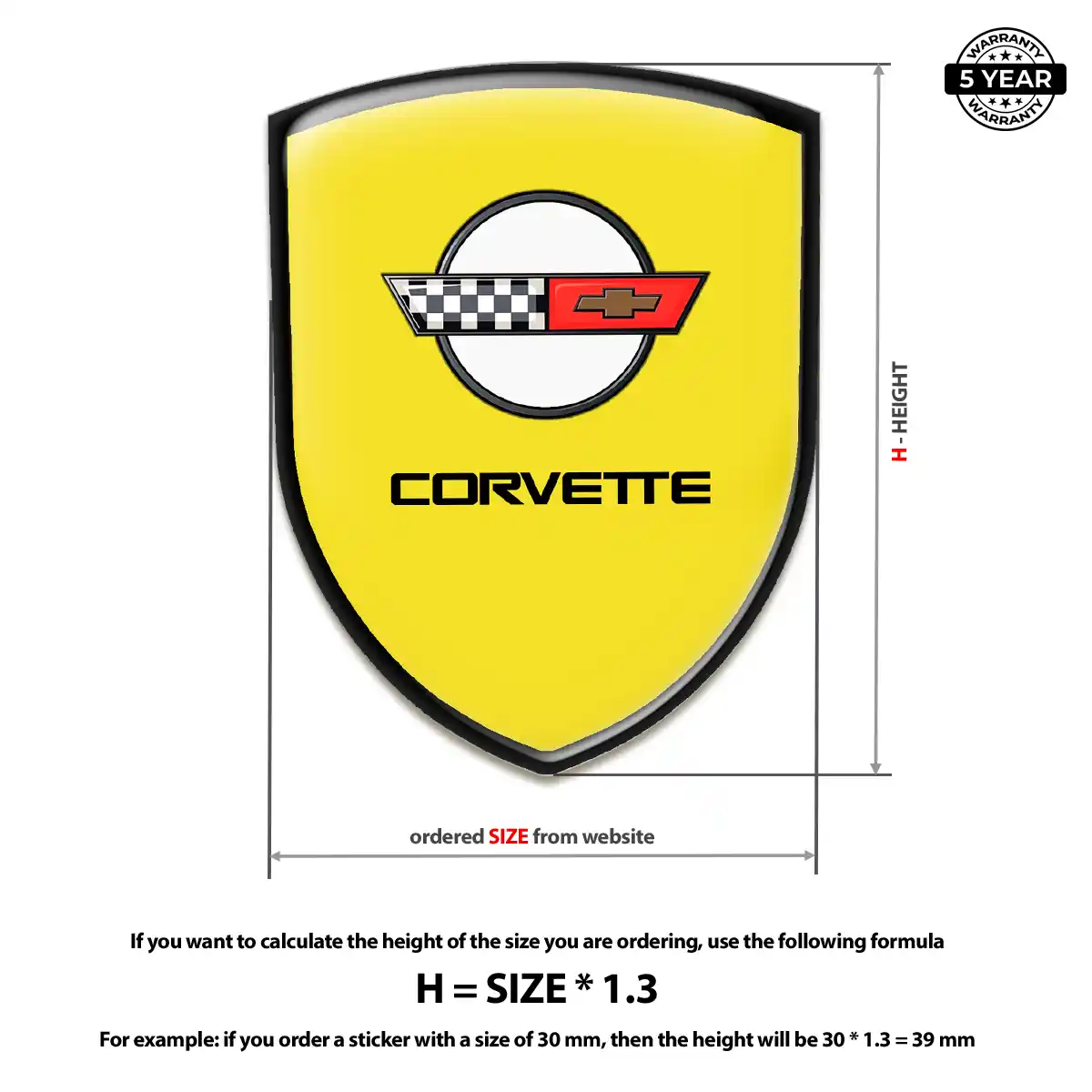 Chevrolet Corvette Silicone Emblem Superior Craft