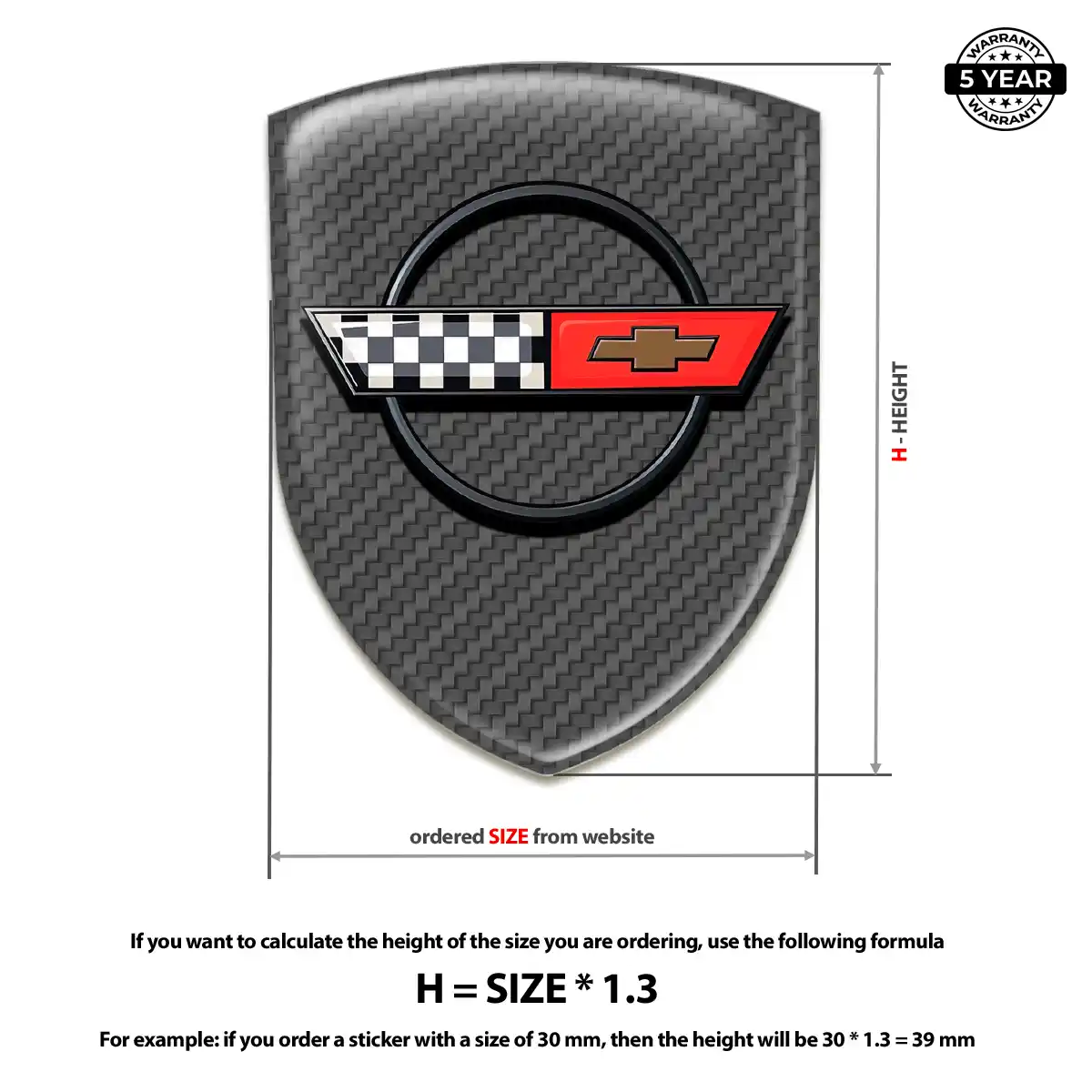Chevrolet Corvette Silicone Sticker Prestige Line