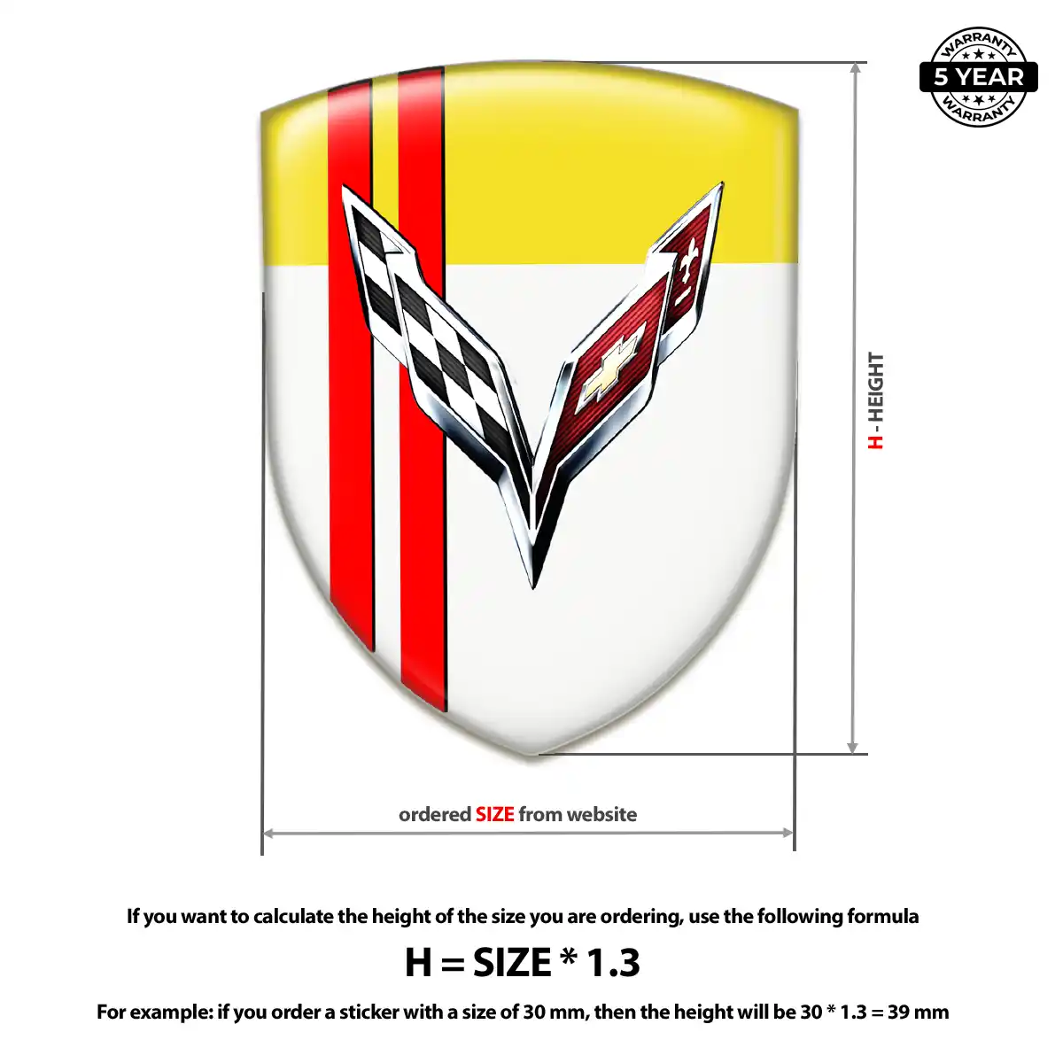 Chevrolet Corvette Silicone Sticker Signature Grade