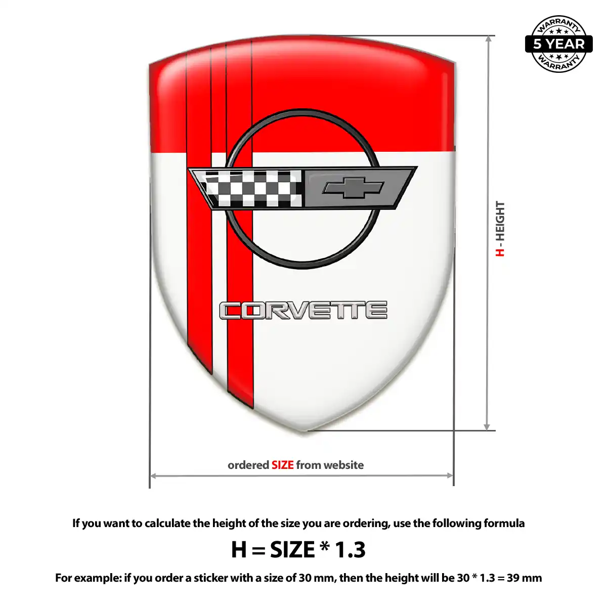 Chevrolet Corvette Sticker Signature Grade