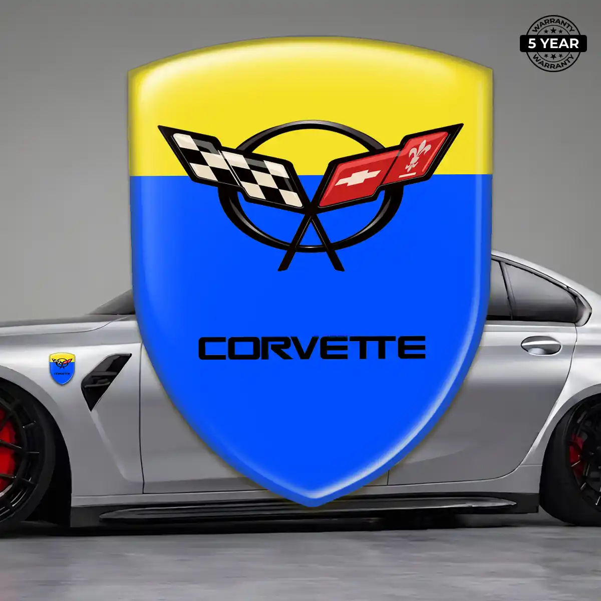 Chevrolet Corvette Vehicle Logo Sticker Sleek Style