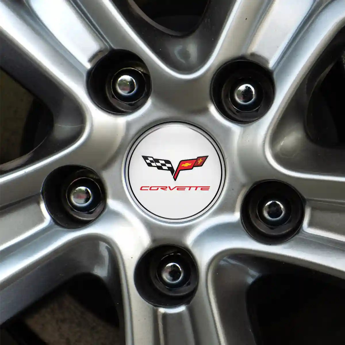 Chevrolet Corvette Wheel Emblem Self-Adhesive Premium Edition