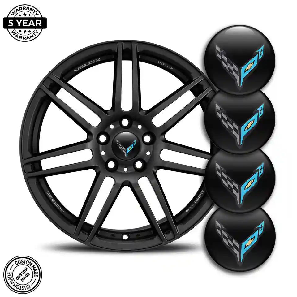 Chevrolet Corvette Wheel Emblems High Quality